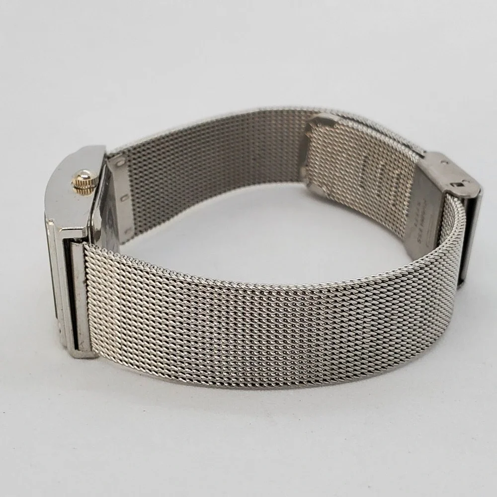 Kim Rogers Women's Watch 20MM MOP‎ Dial Crystal Bezel Gray Mesh Band New Battery
